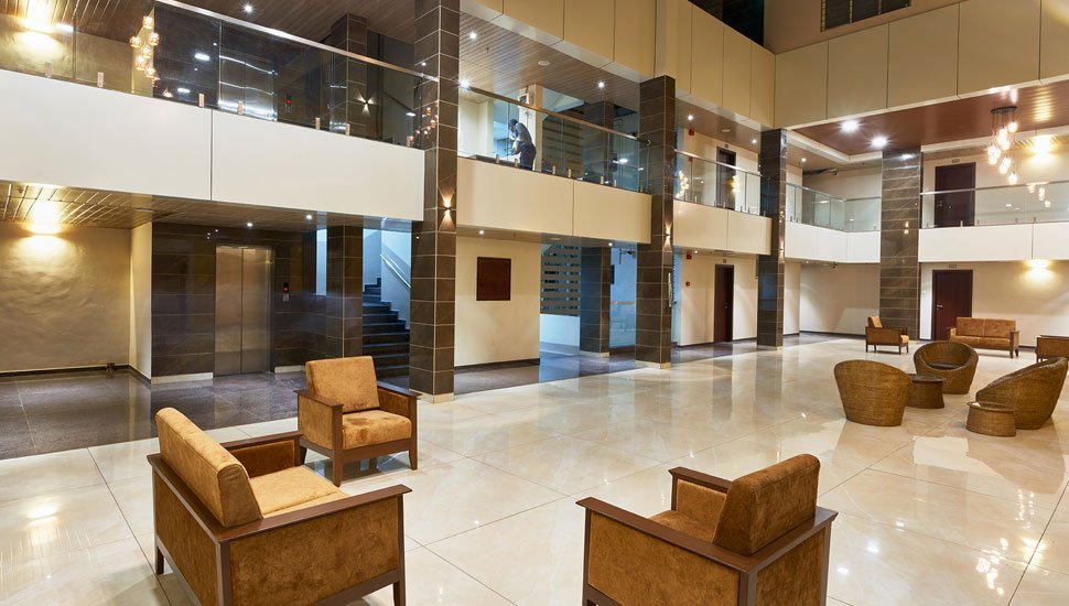 Reception area of Hotel Tulsi Kolhapur